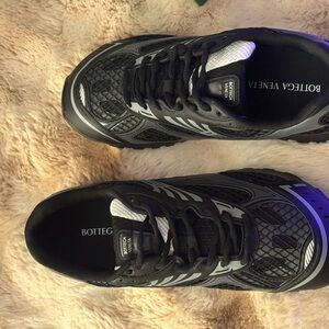 Bottega Veneta Black and White Athletic Shoes